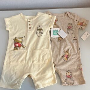 Disney Cream and Tan Winnie the Pooh Romper